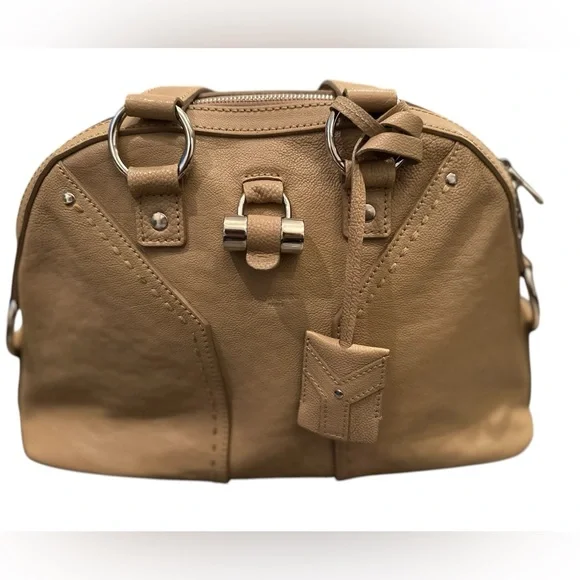 Authentic YVES SAINT LAURENT Muse Leather Shoulder Tote Bag - Picture 3 of 12